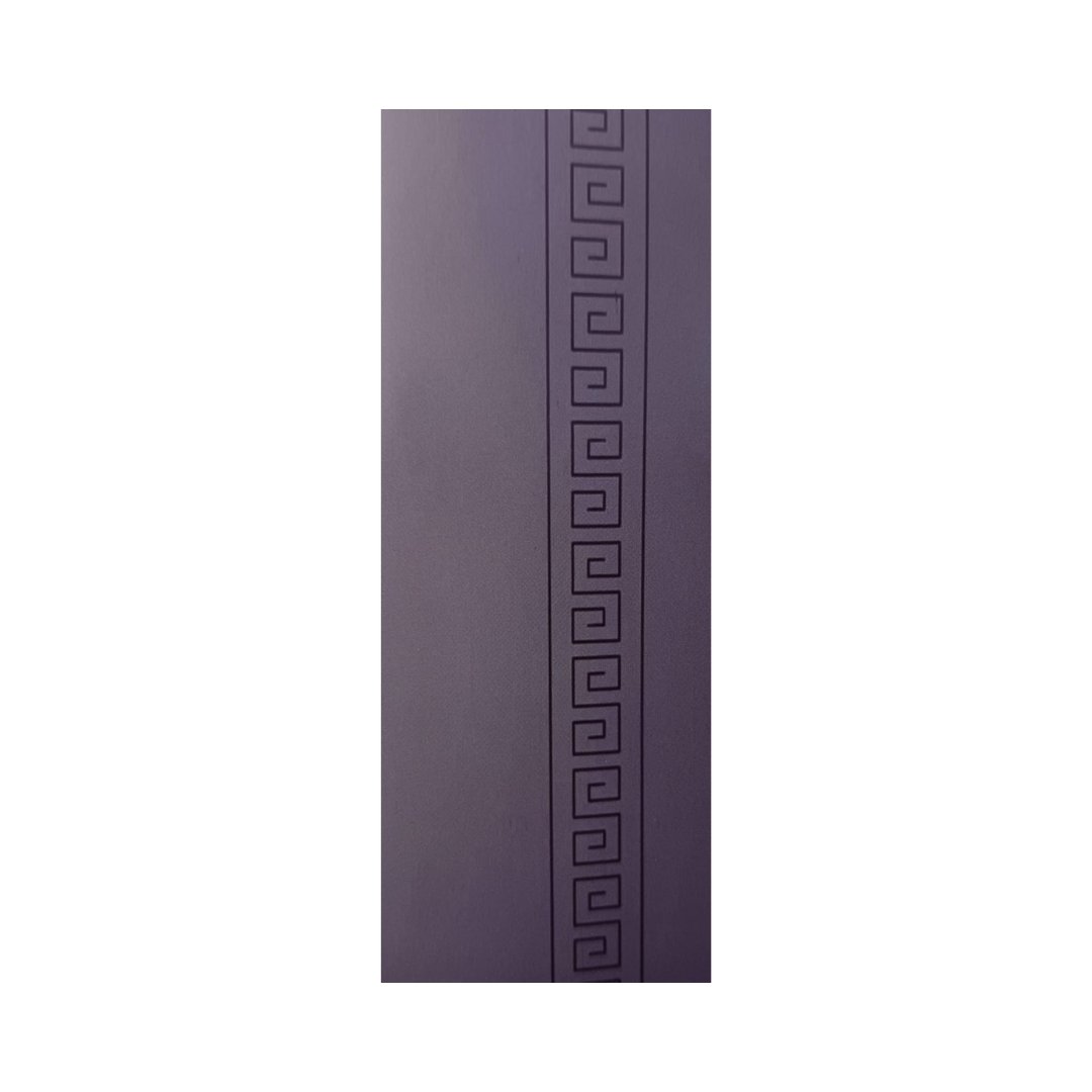 WD-S039 wooden door — modern groove minimalist design in single-colour laminate with CNC V-grooving