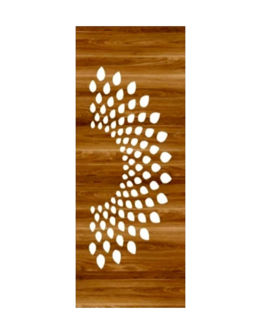 WD-SF001 wooden door — main security & cnc grill safety design in laminate face over a CNC steel safety grill