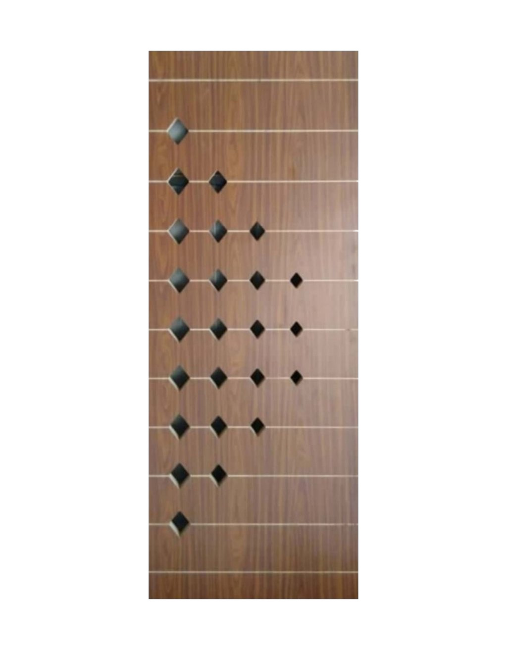 WD-SF024 wooden door — main security & cnc grill safety design in laminate face over a CNC steel safety grill